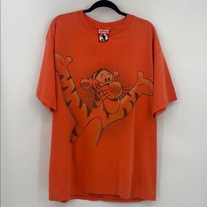 Disney Parks Vintage 90’s Tigger Big Face Double Stitch Made In USA Tee Shirt